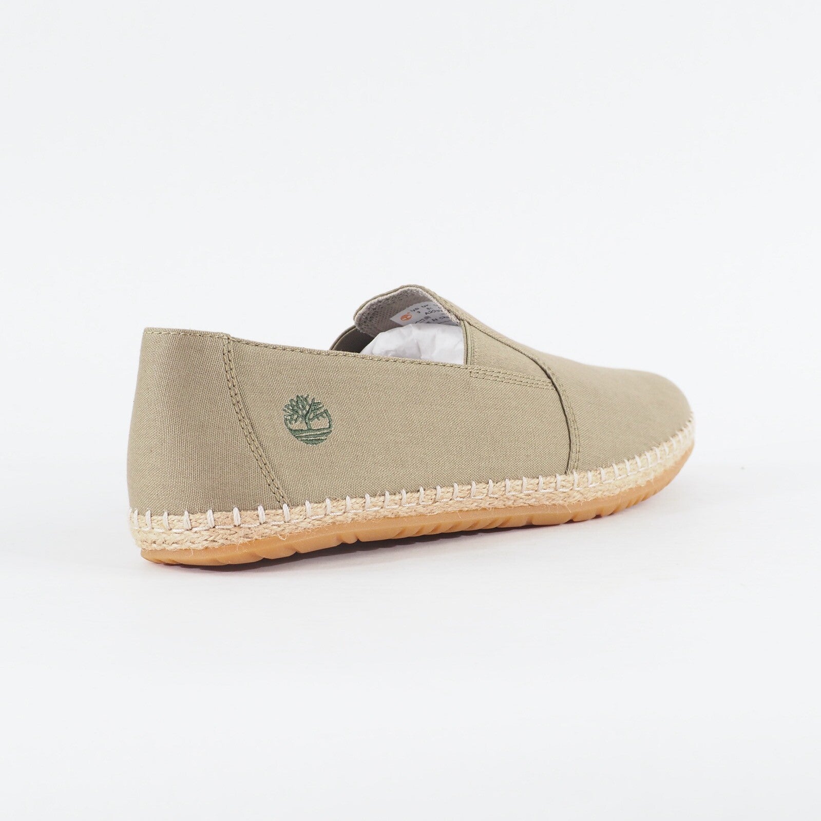 Mens Timberland Surfs Edge A233V Olive Green Canvas Slip On Casual Summer Shoes
