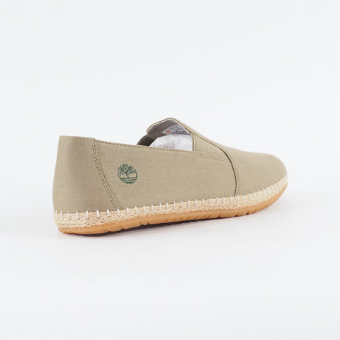 Mens Timberland Surfs Edge A233V Olive Green Canvas Slip On Casual Summer Shoes