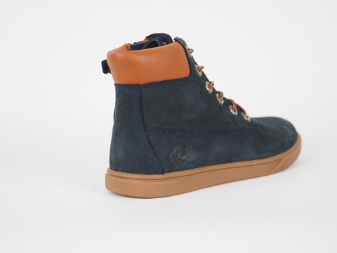 Boys Timberland Classic Groveton 6 In A161T Blue Leather Trainers Chukka Boots