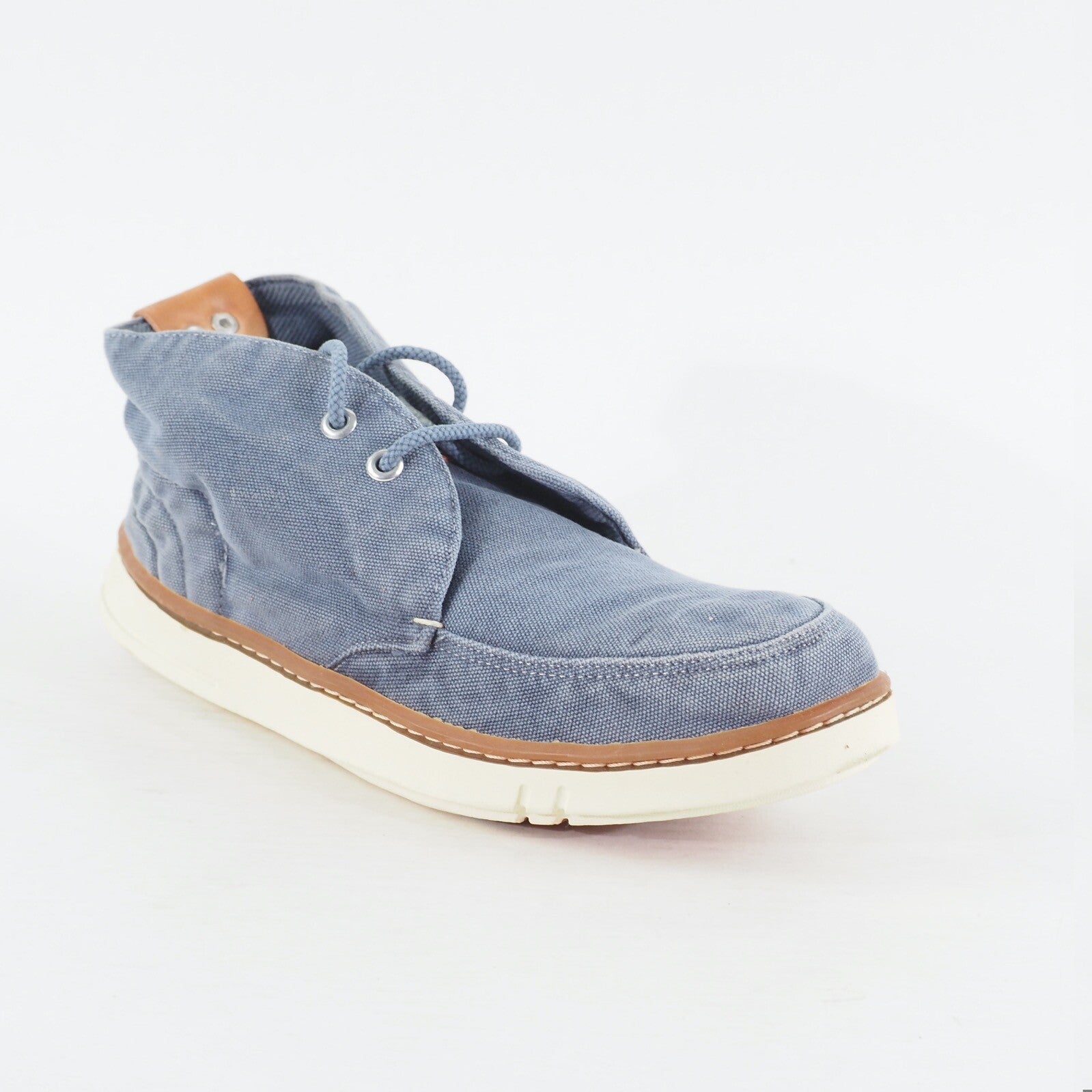 Mens Timberland Hookset Handcrafted Chukka 5105R Blue Canvas Lace Casual Boots