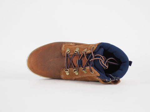 Boys Timberland Earthkeepers A1246 Brown Leather Smart Casual Side Zip Shoes