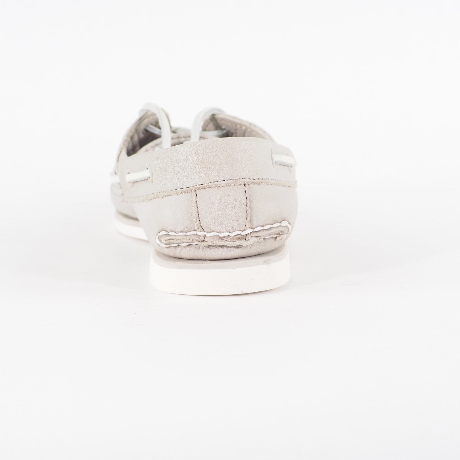 Mens Timberland Classic A1OTU Light Grey Leather Lace Up Casual Boat Shoes