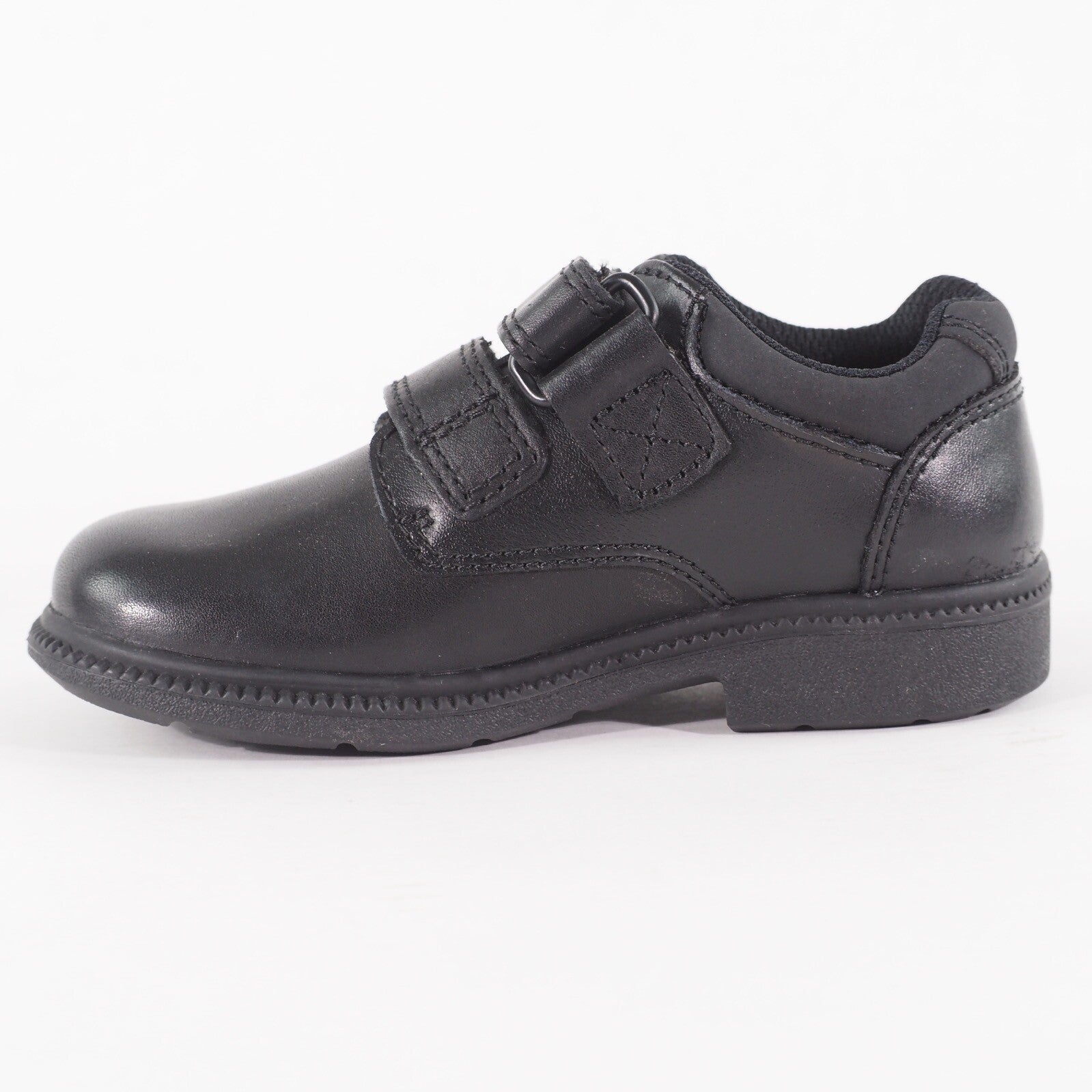 Boys Clarks Deaton Pre Black Leather Double Strap School Walking Kids Shoes