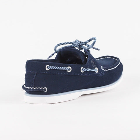 Mens Timberland Classic Boat 2 Eye A43VS Navy Casual Leather Lace Walking Shoes