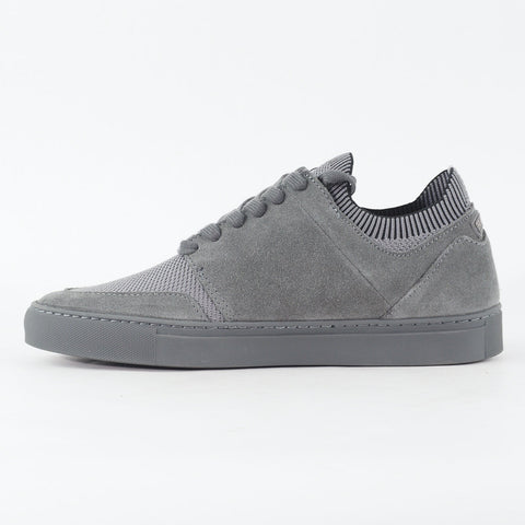 Mens Hackett London Entry Knit HMS20855 945 Grey Leather Textile Casual Shoes