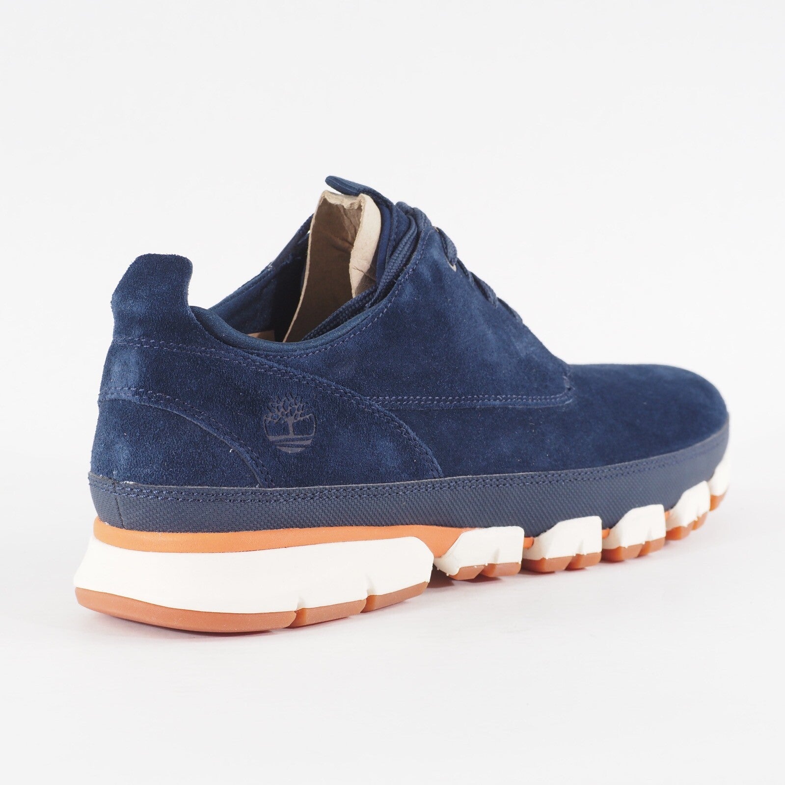 Mens Timberland Wharf District A1656 Navy Blue Leathe Lace Up Smart Casual Shoes