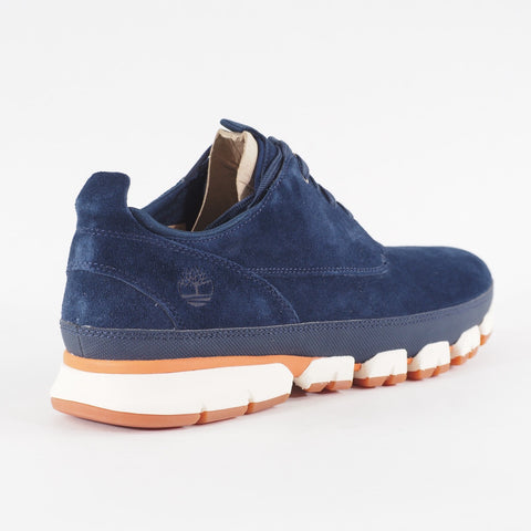 Mens Timberland Wharf District A1656 Navy Blue Leathe Lace Up Smart Casual Shoes