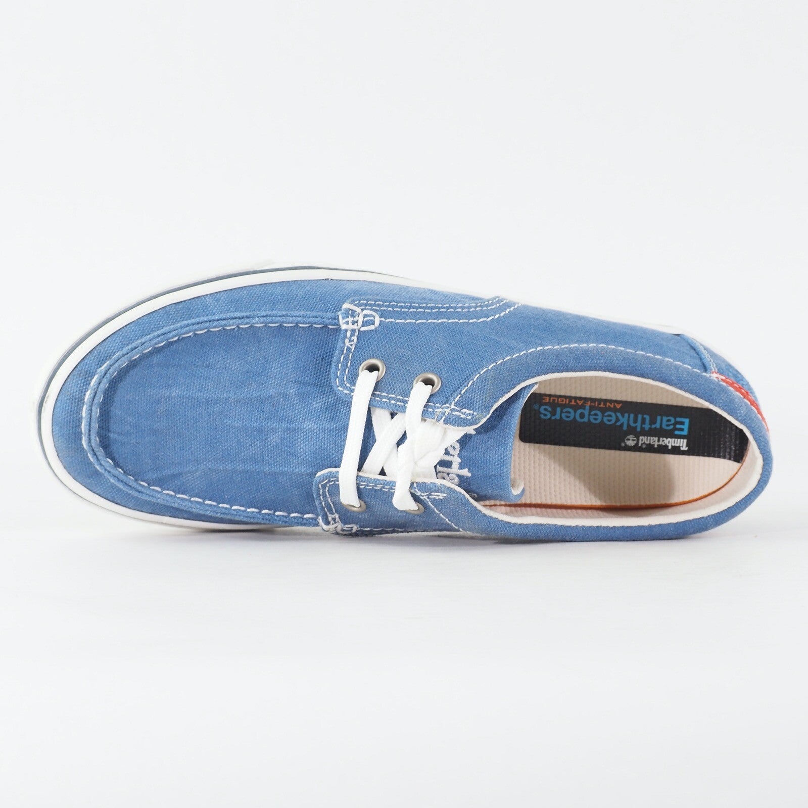 Mens Timberland EK Hookset Camp 5716R Medium Blue Canvas Lace Up Casual Shoes