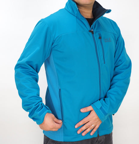 Mens Jack Wolfskin Sonic Vent 1303371 Dark Turquoise Zip Up Hiking Light Jacket