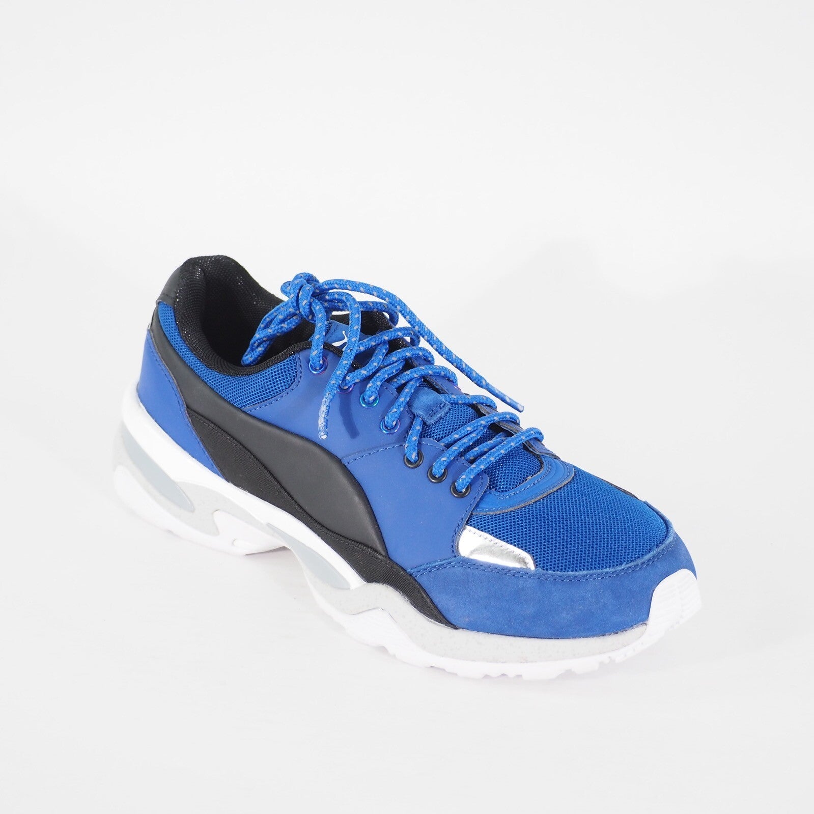 Adults Puma MCQ Tech Runner Low 359499 01 Blue Cotton Lace Casual Walking Shoes 