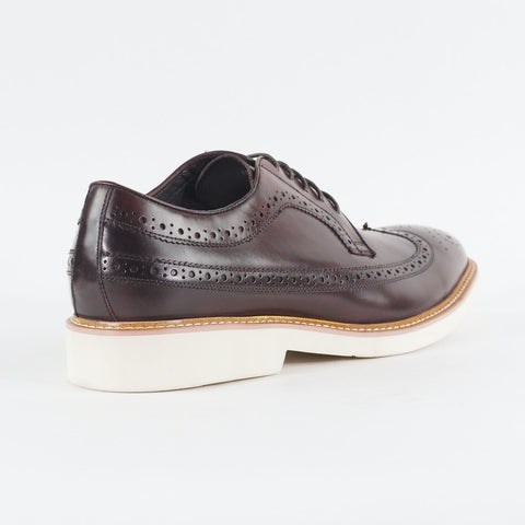 Mens John White Chaucer Dark Brown Leather Lace Up Oxford Formal Shoes