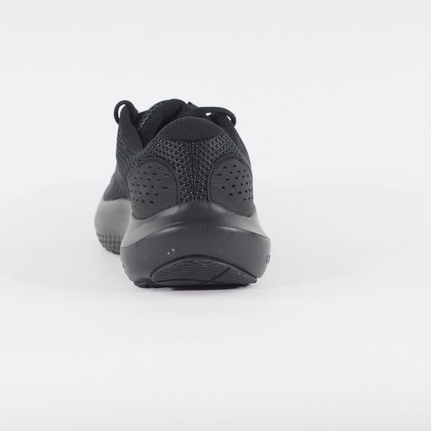 Mens Under Armour Charged Surge 4 Black Mesh Running Lace Up Sports Trainers