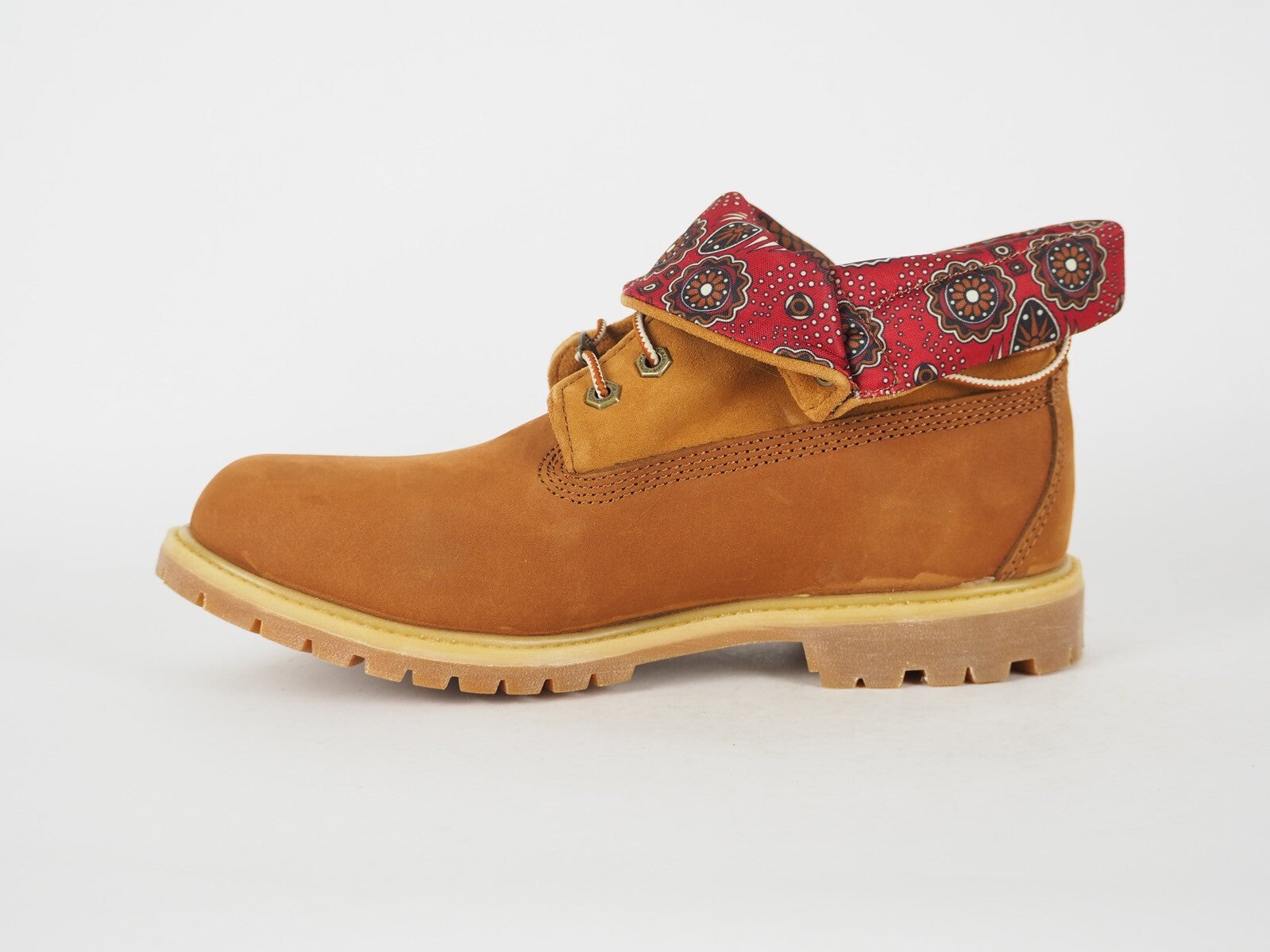 Womens Timberland Authentics 8260A Rust Nubuck Leather Fold Over Chukka Boots