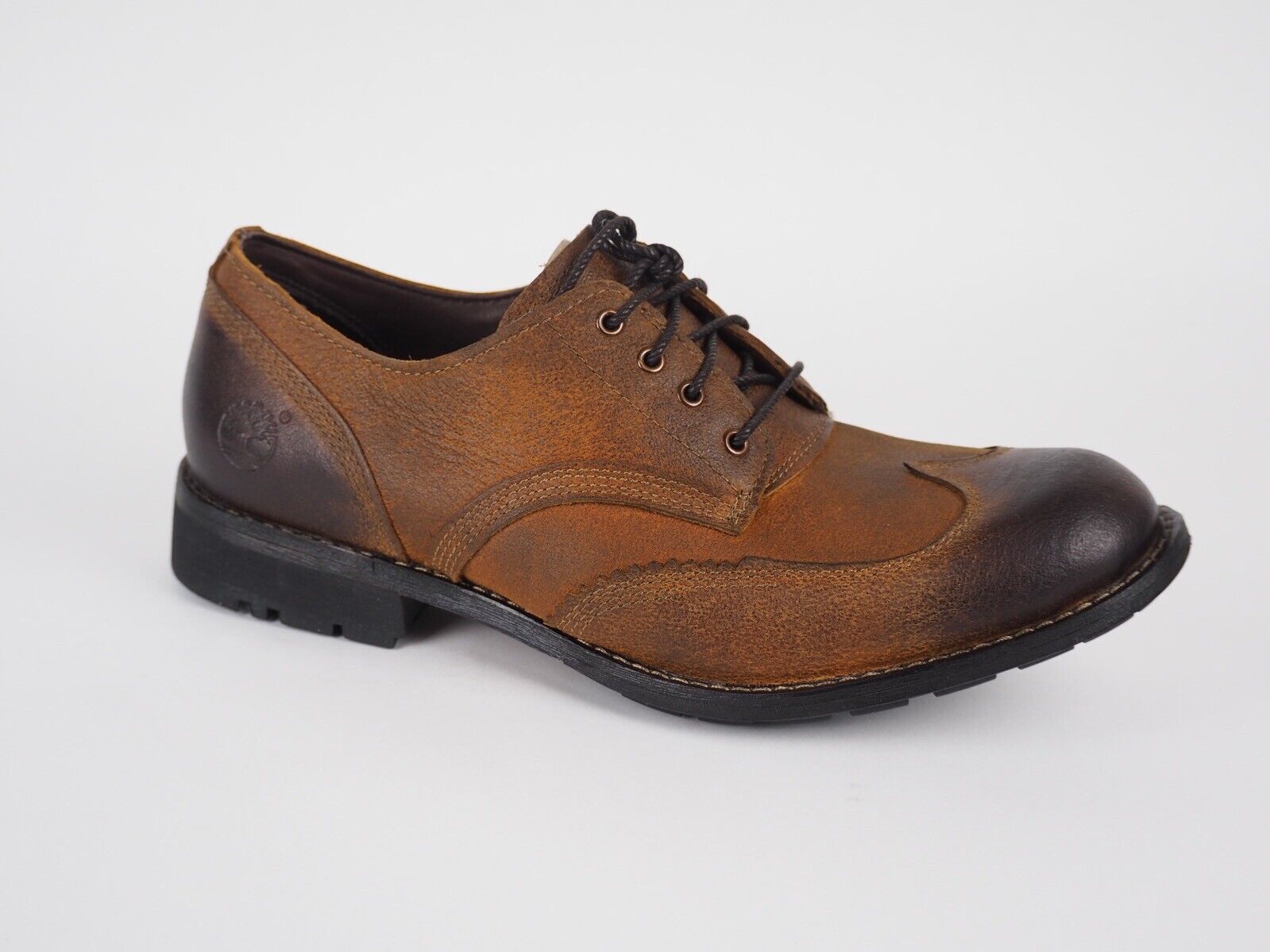 Mens Timberland EK City Premium 5367R Red Brown Leather Smart Ocford Shoes