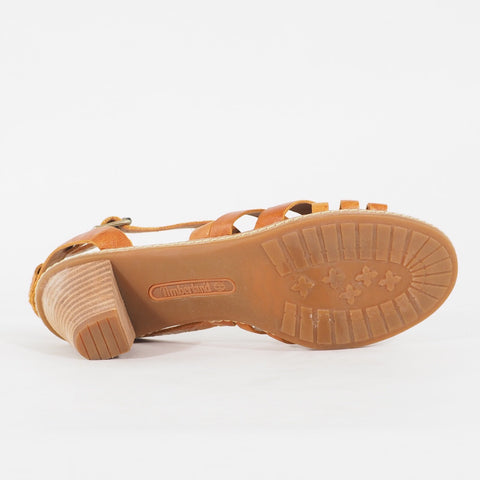 Womens Timberland Earthkeepers Heels 27689W Tan Leather Casual Walking Shoes