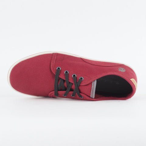 Mens Timberland EK Casco Bay 5228A Burgundy Canvas Lace Up Low Casual Shoes