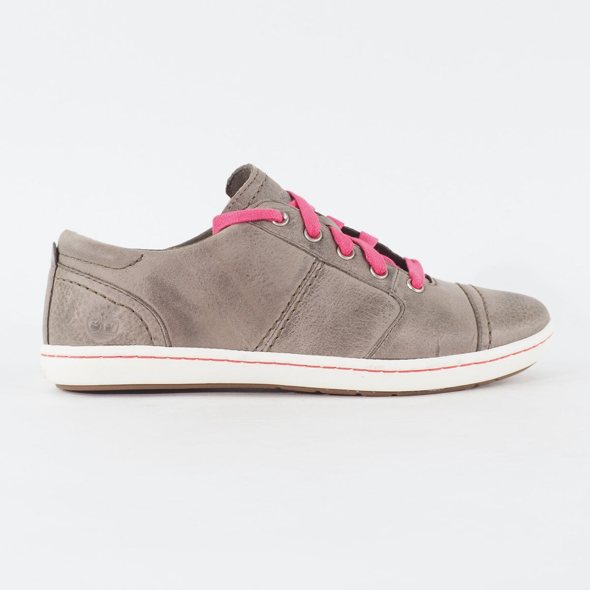 Womens Timberland EK Northport Ox 8037A Medium Grey Leather Lace Up Casual Shoes