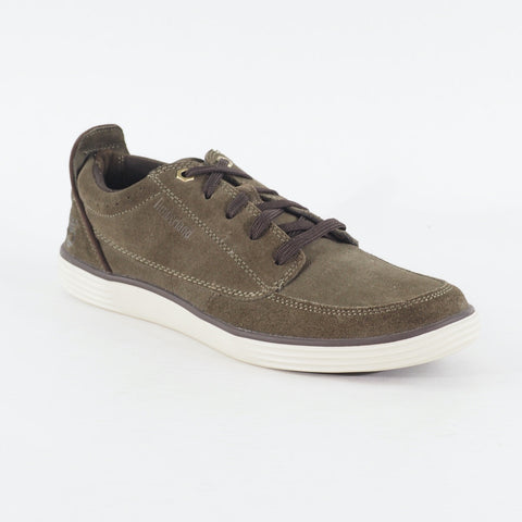 Mens Timberland Hallfax Bay Ox A17K7 Dark Green Leather Laced Low Casual Shoes