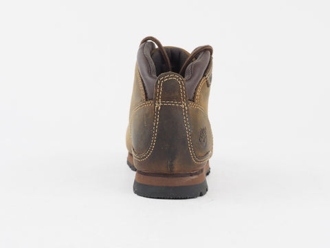 Boys Timberland 43838 Brown Leather Lace Up Walking Shoes Kids Hiking Boots