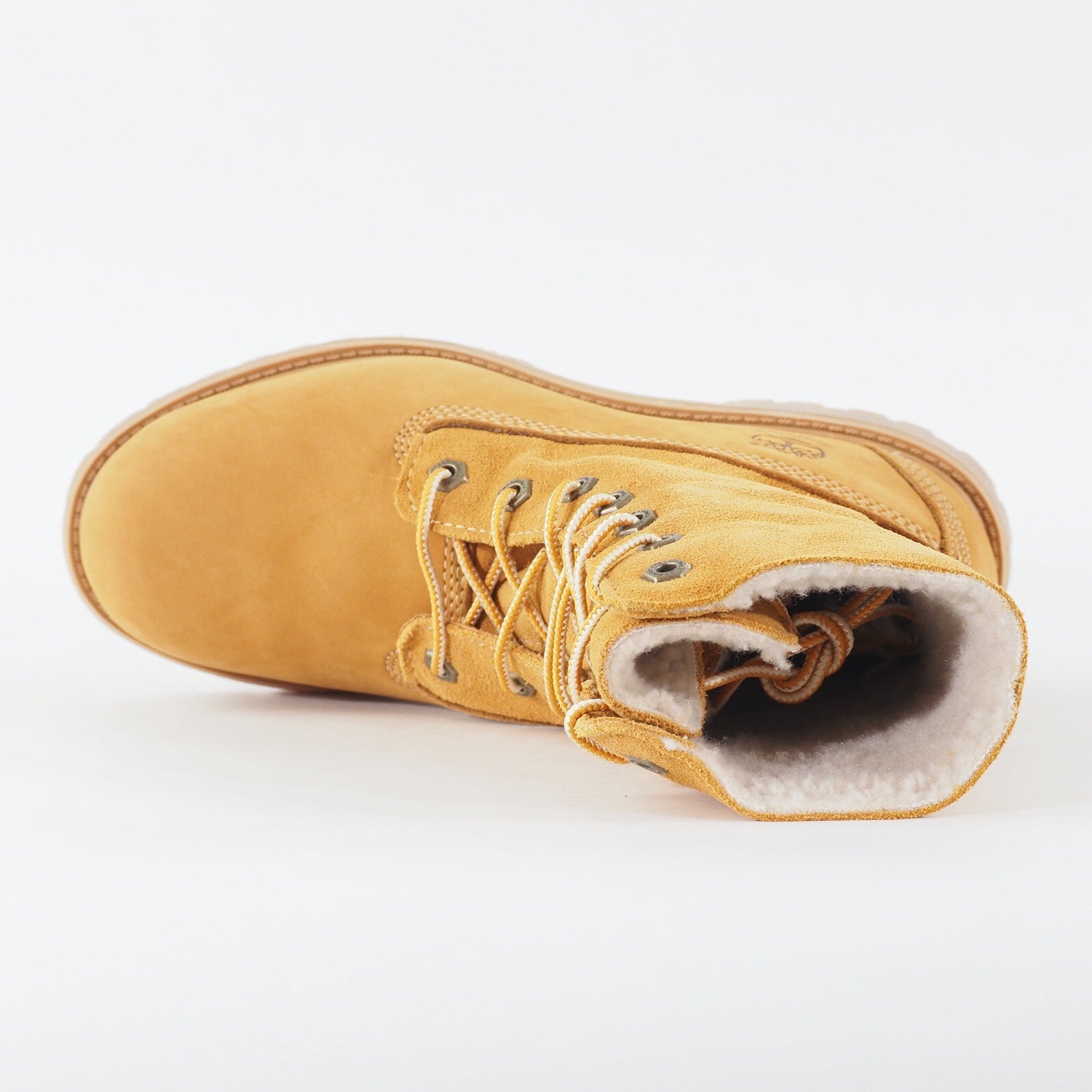 Womens Timberland Authentic Teddy Fleece 8329R Wheat Leather Lace Casual Boots