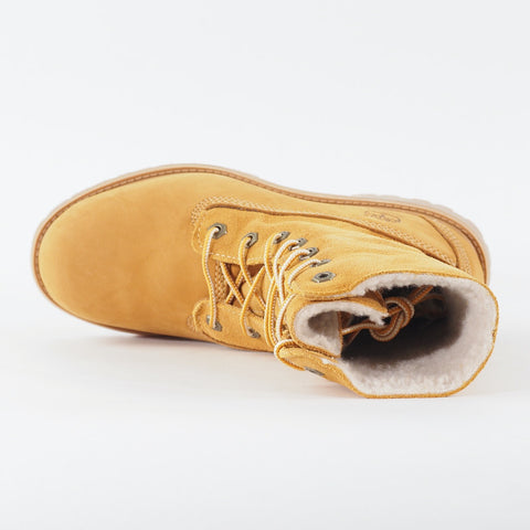 Womens Timberland Authentic Teddy Fleece 8329R Wheat Leather Lace Casual Boots