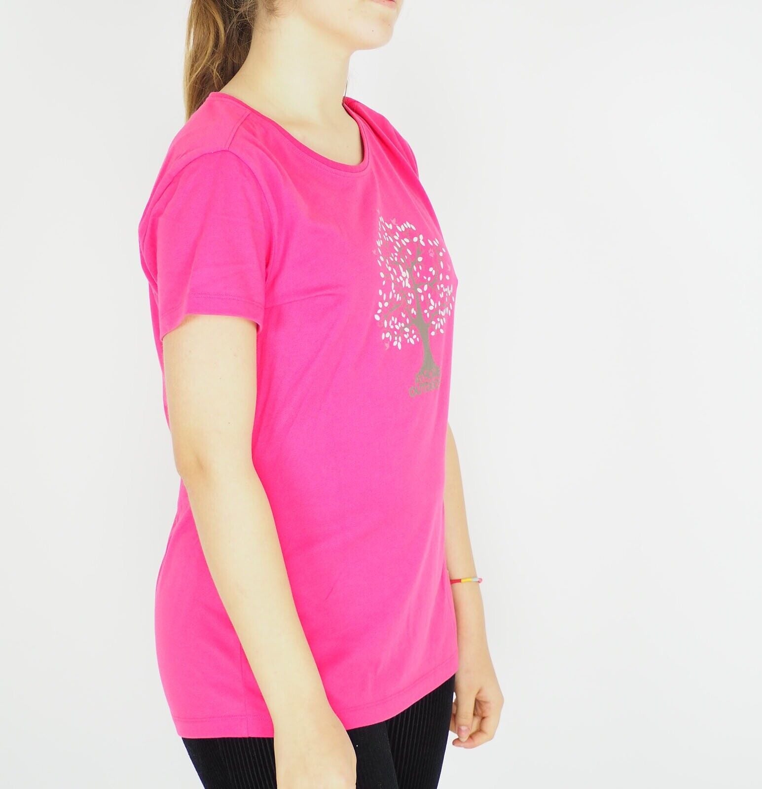 Womens Jack Wolfskin Graphic Tee 5009991 Pink Raspberry Short Sleeve T-Shirt