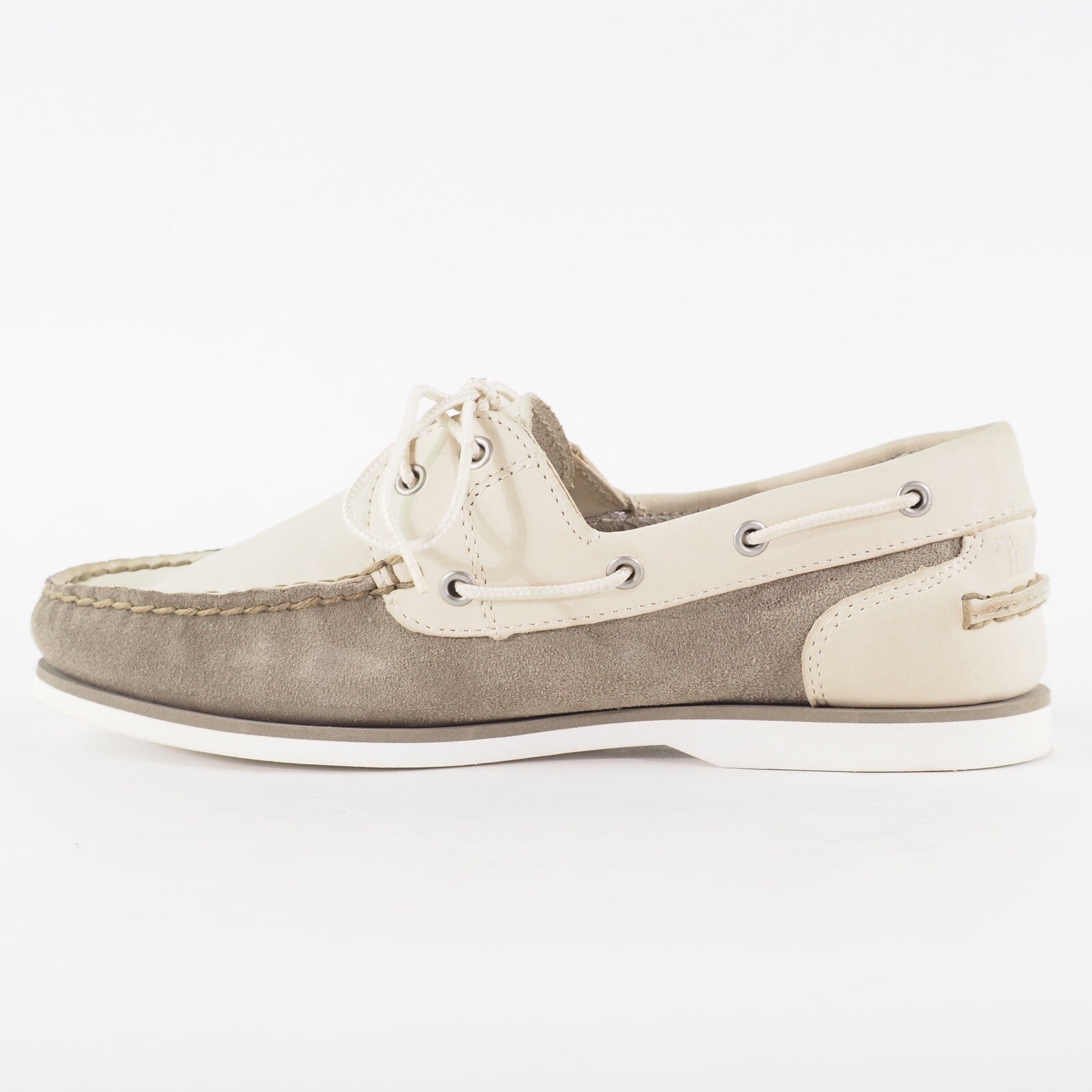 Womens Timberland Magby Light 8147A Beige Leather Lace Up Casual Boat Shoes