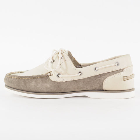 Womens Timberland Magby Light 8147A Beige Leather Lace Up Casual Boat Shoes
