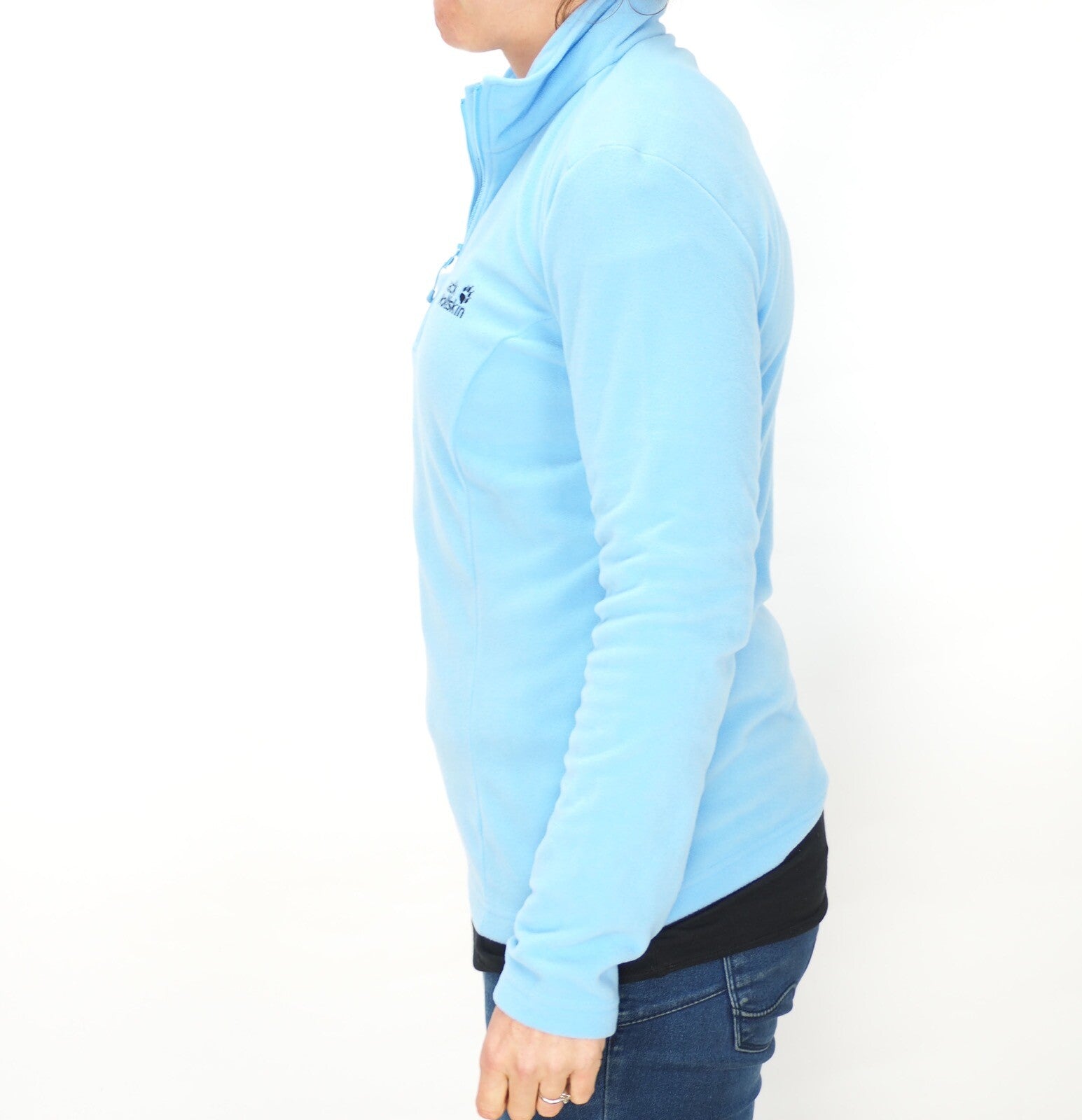 Womens Jack Wolfskin Gecko 17553 Air Blue Half Zip Light Fleece Sweatshirt