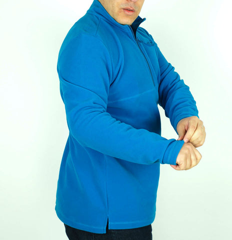 Mens Jack Wolfskin Gecko 1704141 Glacier Blue Half Zip Warm Fleece Sweatshirt