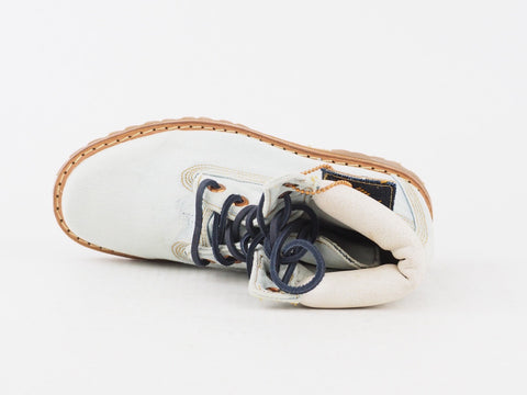 Womens Timberland 6In Premium Denim Blue Jeans A1G83 Lace Up Ankle Ladies Boots