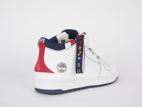 Juniors Timberland Iteza 6210A White Leather Lace Up Chukka Casual Hi Shoes