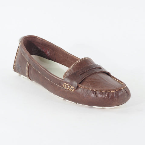 Womens Timberland EK Classic 27693W Dark Brown Leather Slip On Casual Shoes