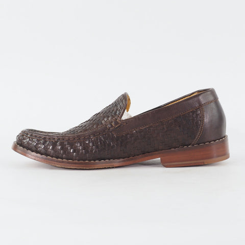 Mens Cole Haan Air Geneva Handsewn C07239 Dark Brown Leather Slip On Casual Shoe