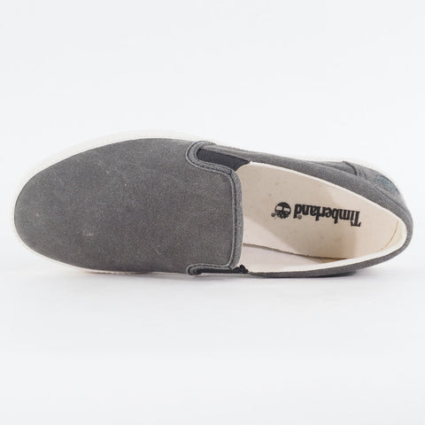 Mens Timberland Newport Bay A18IS Medium Grey Slip On Canvas Casual Shoes