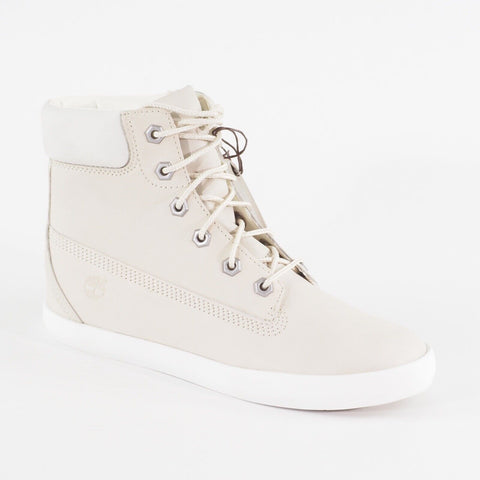 Womens Timberland Bratteboro 6 Inch A18AX Cream Leather Lace Up Walking Boots
