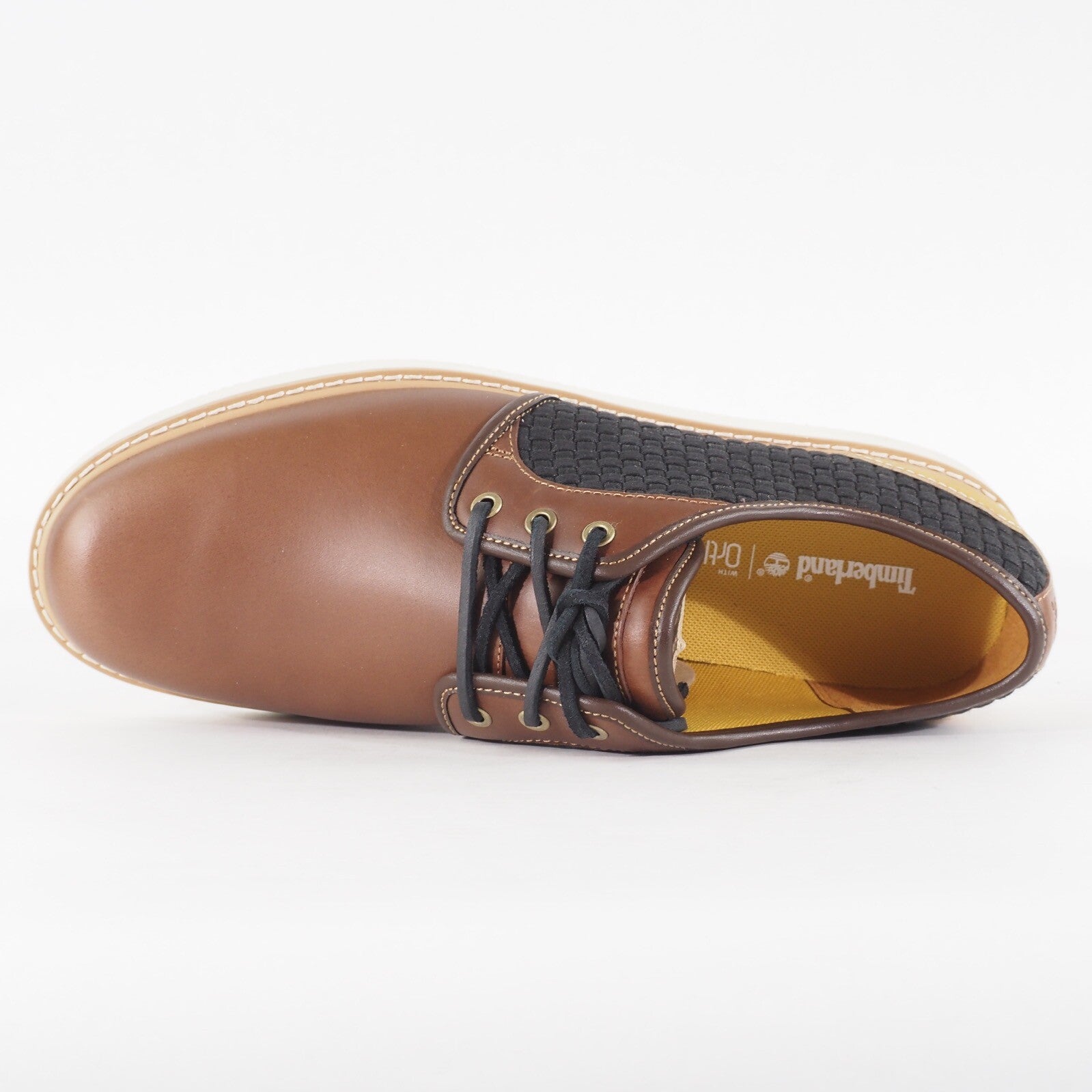 Mens Timberland Newmarket Homerun A17AP Brown Leather Lace Up Casual Shoes