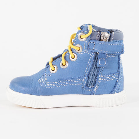 Toddlers Timberland 2.0 Earthkeepers 1884A Blue Zip Leather Lace Walking Boots