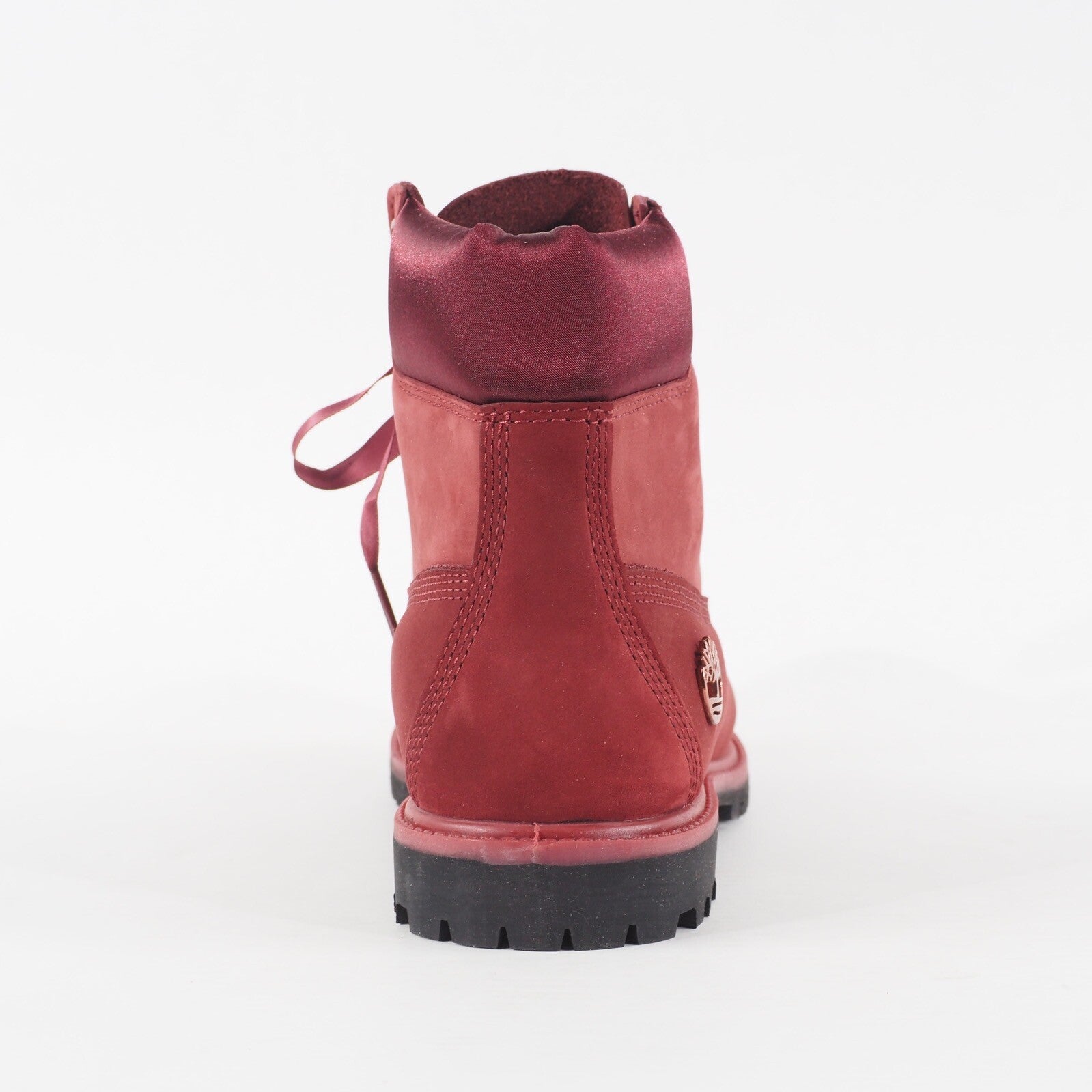 Womens Timberland Premium 6 Inch A1SC7 Burgundy Nubuck Leather Lace Up Boots
