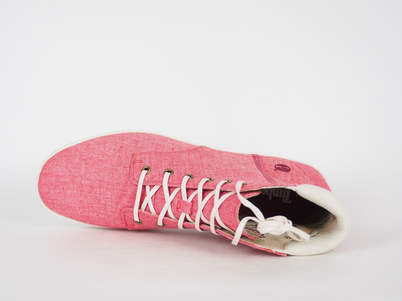 Womens Timberland EK Casco Bay Canvas 8947A Casual Pink Lace Up Chukka Boots