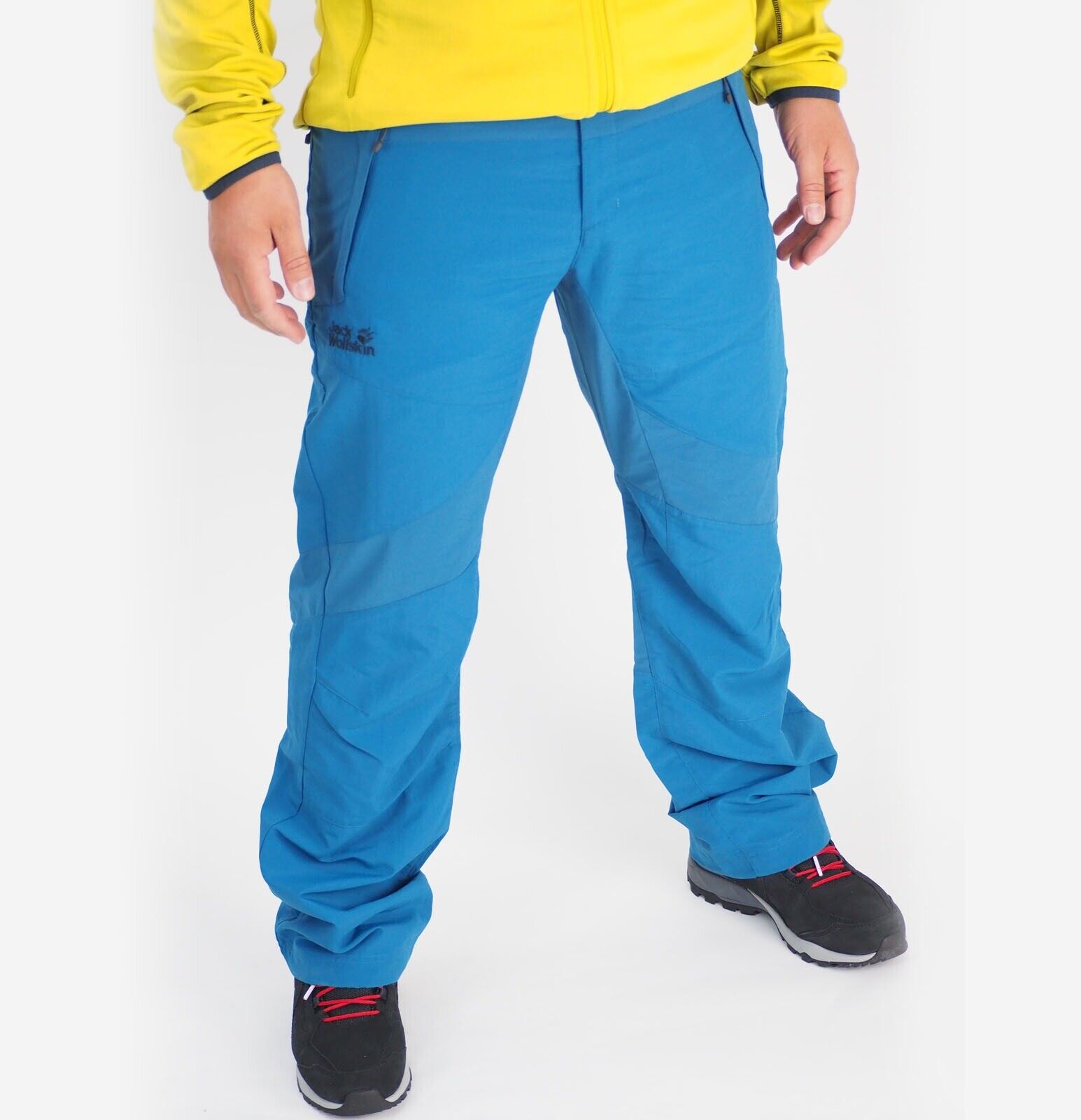 Mens Jack Wolfskin Vector 1501982 Moroccan Blue Warm Windproof Hiking Trousers