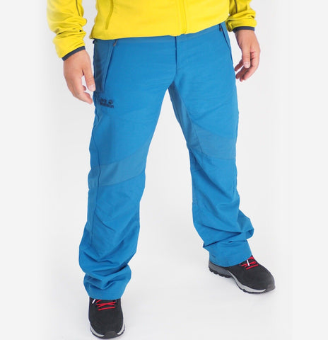 Mens Jack Wolfskin Vector 1501982 Moroccan Blue Warm Windproof Hiking Trousers