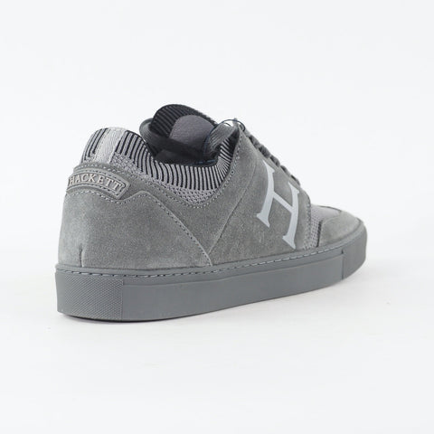 Mens Hackett London Entry Knit HMS20855 945 Grey Leather Textile Casual Shoes