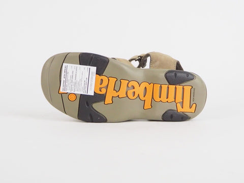 Juniors Timberland Oyster River 80983 Beige Leather Touch Fasten Casual Sandals