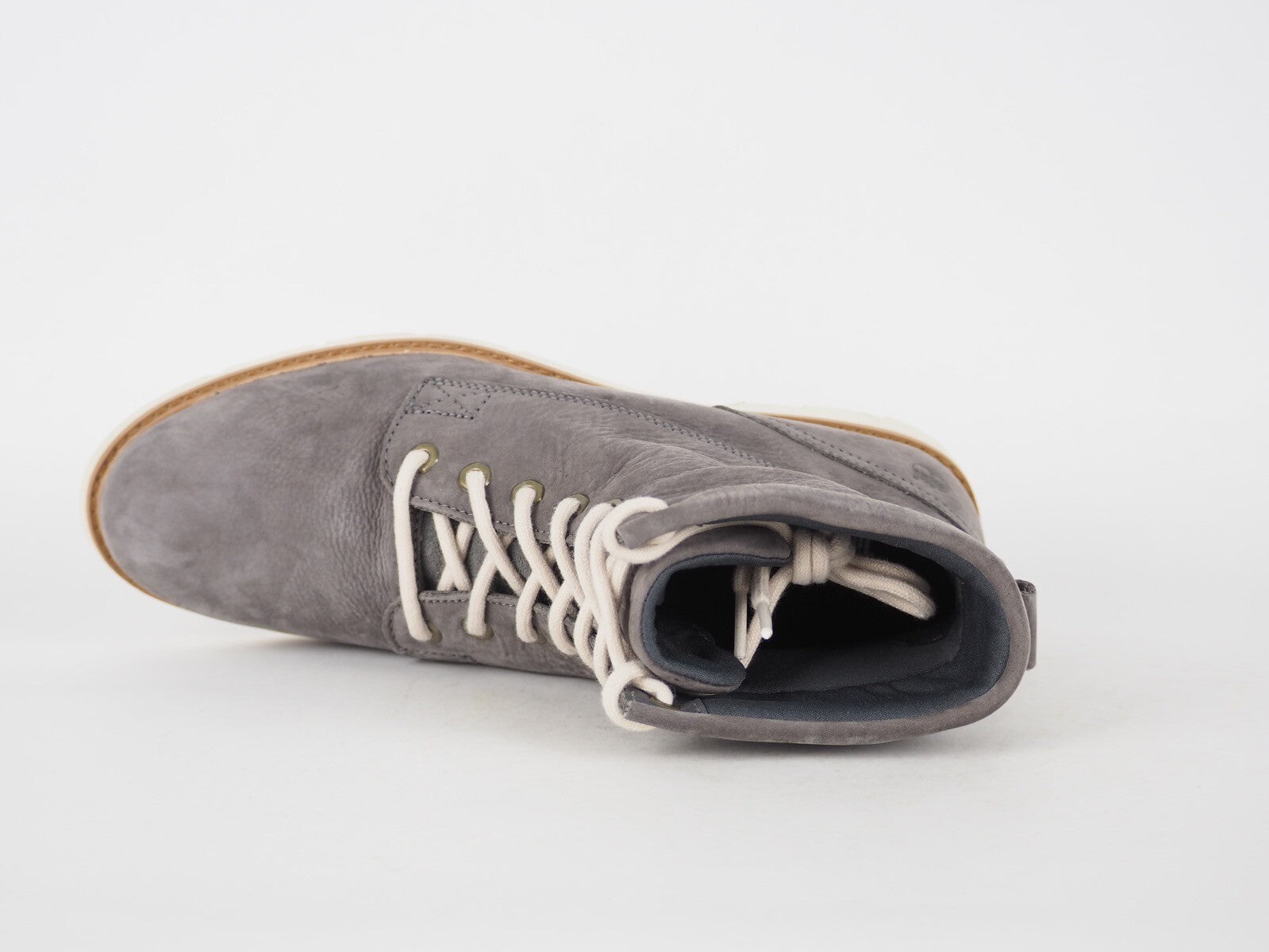 Womens Timberland Bramhall A11K1 Grey Leather Lace Up Casual Warm Chukka Boots