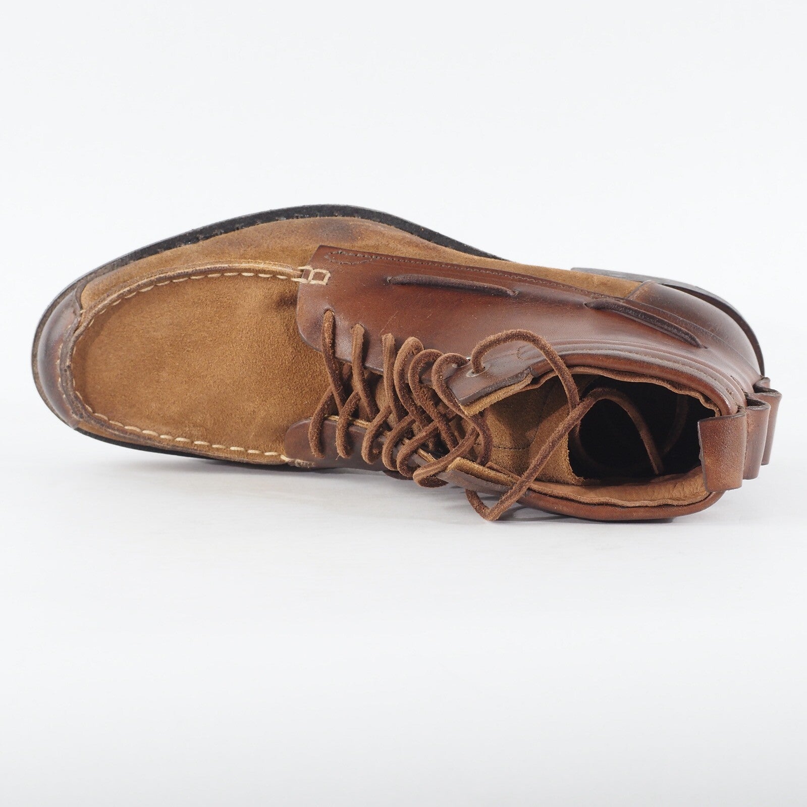 Mens Timberland CNY PNE 89545 Brown Leather Casual Shoes Lace Up Chukka Boots