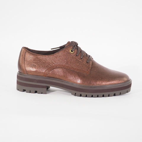 Womens Timberland London Square Oxford A1SLL Copper Leather Lace Walking Shoes 