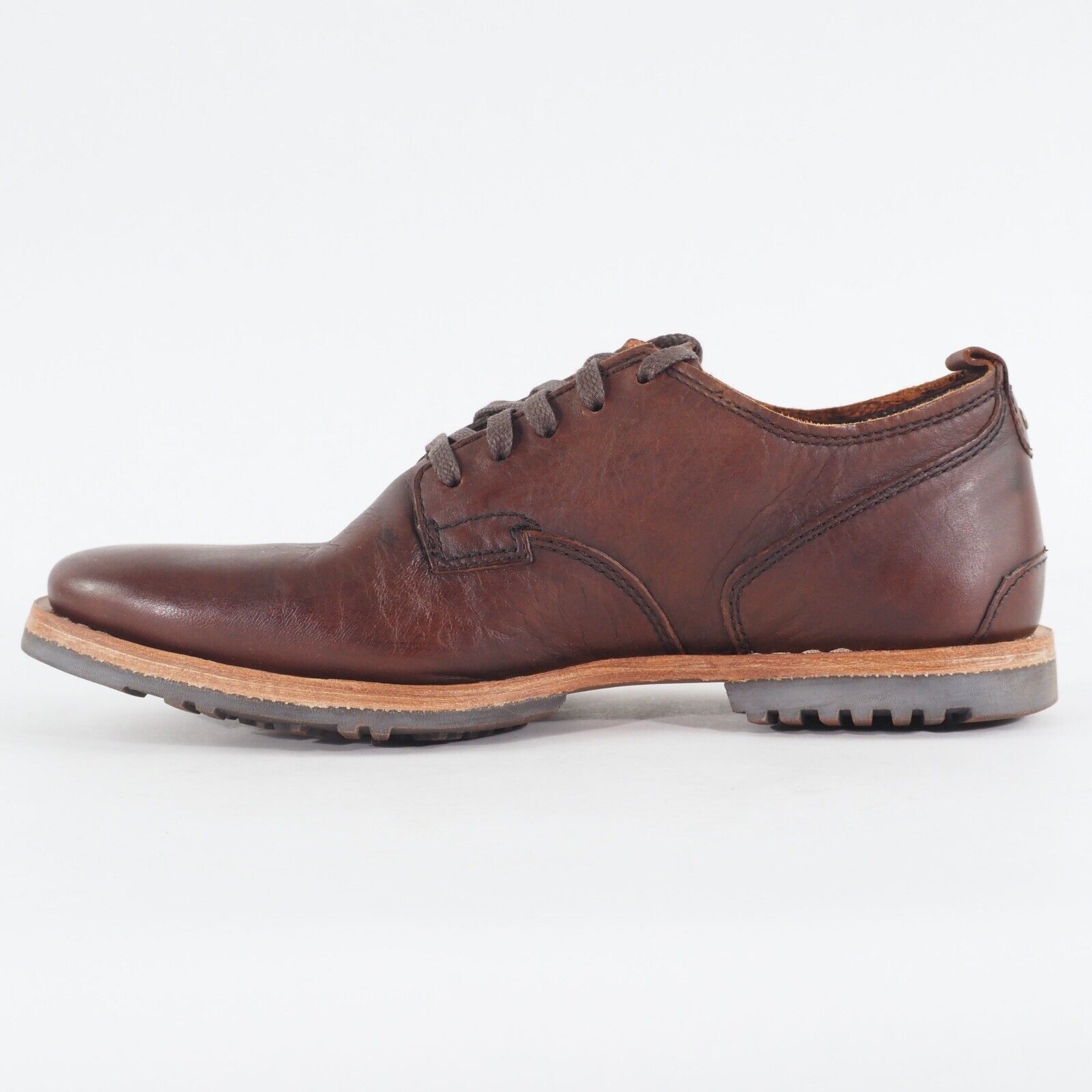 Mens Timberland Bardstown Plain Toe OXTA19V9 Brown Leather Lace Up Formal Shoes 