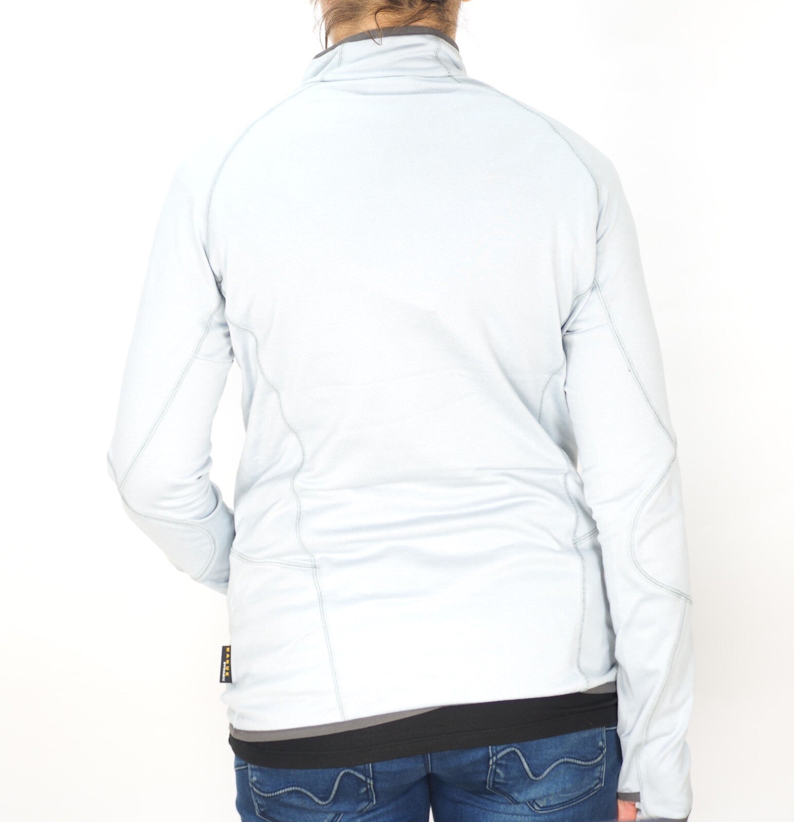 Womens Jack Wolfskin Sutherland Shirt 1702641 Grey Haze Half Zip Light Pullover