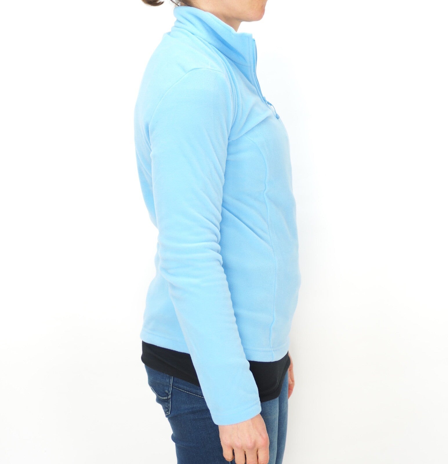 Womens Jack Wolfskin Gecko 17553 Air Blue Half Zip Light Fleece Sweatshirt